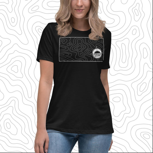 Topo Map Women's Relaxed T-Shirt